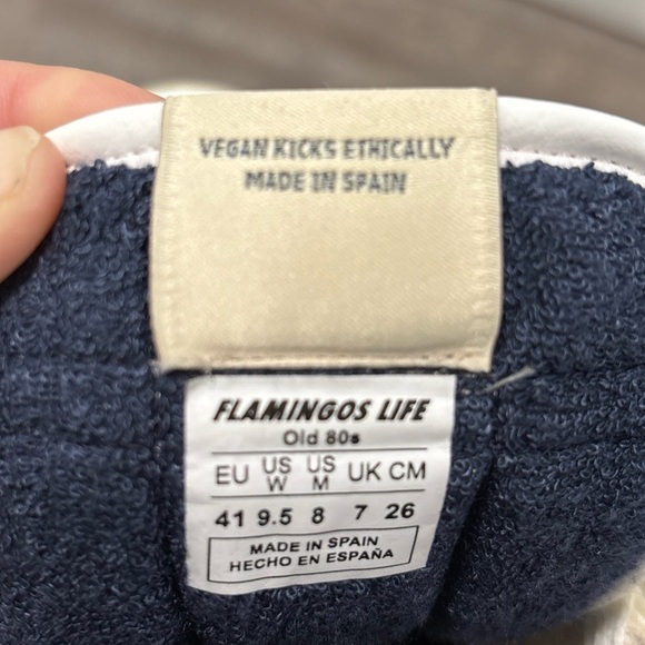 Flamingos Life Old 80s Vegan Leather High Top Sneakers Size EU 41 Unisex - Picture 10 of 12